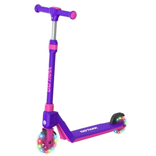 K03 Kick Scooter With LED Lighted Wheels Adjustable Handlebars