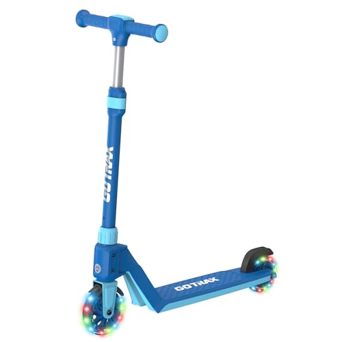 K03 Kick Scooter With LED Lighted Wheels Adjustable Handlebars