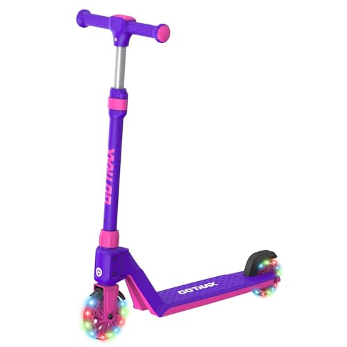 K03 Kick Scooter With LED Lighted Wheels Adjustable Handlebars