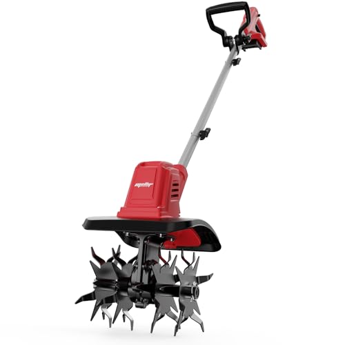 Brushless Cordless Tiller Cultivator 280RPM 10in Tilling Width 7in Depth
