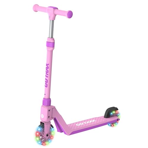 K03 Kick Scooter With LED Lighted Wheels Adjustable Handlebars