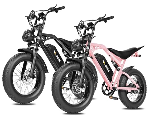 V200 Electric Dirt Bike 52V 20.8Ah Fat Tire 32MPH Dual Suspension