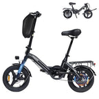 T16 PRO 14-Inch Foldable Electric Bike 400W Motor 20MPH 25-Mile Range