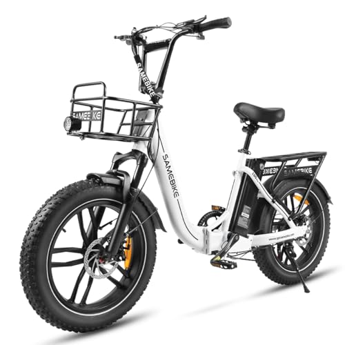 Foldable Electric Bike 20 Inch Fat Tire 7 Speed Dual Shock Absorber