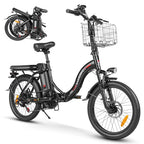 Foldable Electric Bike 20 Inch Fat Tire 7 Speed Dual Shock Absorber