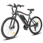 Electric Mountain Bike 26in 36V 13Ah Dual Suspension Disc Brake Black