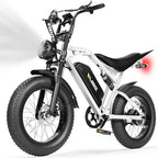 V200 Electric Dirt Bike 52V 20.8Ah Fat Tire 32MPH Dual Suspension