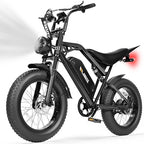 V200 Electric Dirt Bike 52V 20.8Ah Fat Tire 32MPH Dual Suspension