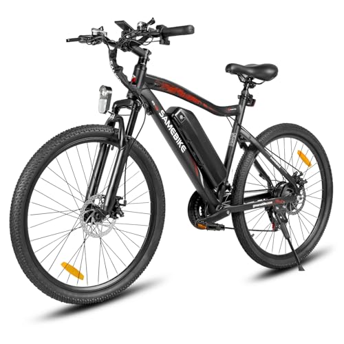 Electric Mountain Bike 26in 36V 13Ah Dual Suspension Disc Brake Black