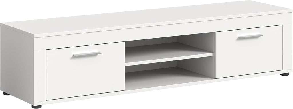 Jam X8BA9T30 63in Wide Lowboard TV Stand White Melamine