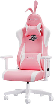 C2 Ergonomic Gaming Chair With Wingless Cushion PU Leather Pink