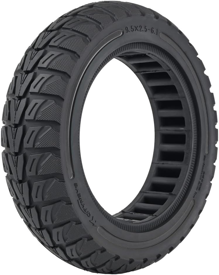Off-Road Solid Scooter Tire, Puncture-Free Tubeless 9.5x2.5-6.1in Black