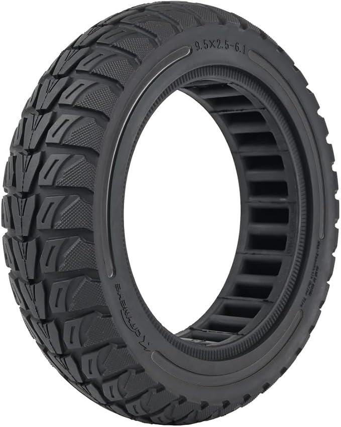 Off-Road Solid Scooter Tire, Puncture-Free Tubeless 9.5x2.5-6.1in Black