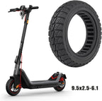 Off-Road Solid Scooter Tire, Puncture-Free Tubeless 9.5x2.5-6.1in Black