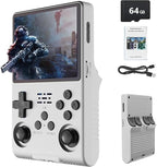R36S Retro Gaming Console 3.5in IPS Screen Linux 64GB White