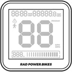 Handlebar Mount LCD Cycling Computer 48V E Bike Display Black