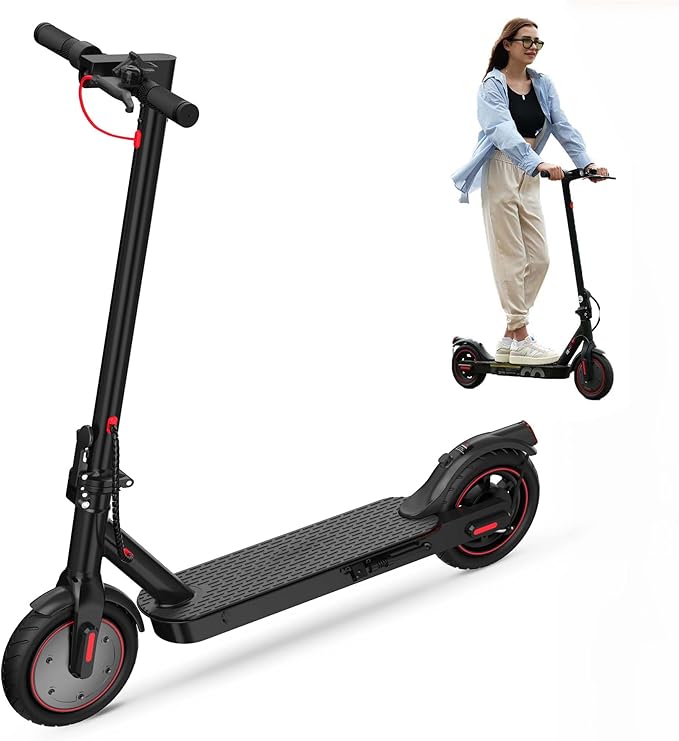 Adult Folding Electric Scooter 36V 5200mAh 8.5in Red