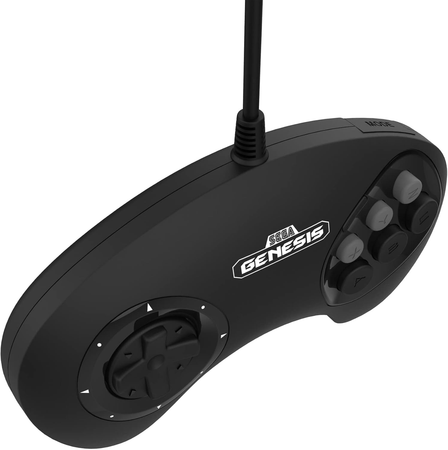 BIG6 Controller Pad for SEGA Genesis 6-Button Layout Original Port Black