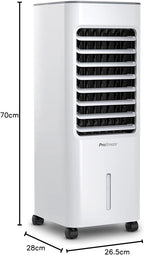 Mobile Air Cooler With Evaporative Cooling 4 Modes 5-Liter Tank
