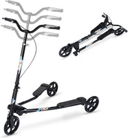 W-SP03 3 Wheel Foldable Swing Scooter Adjustable Handle 220 Lbs