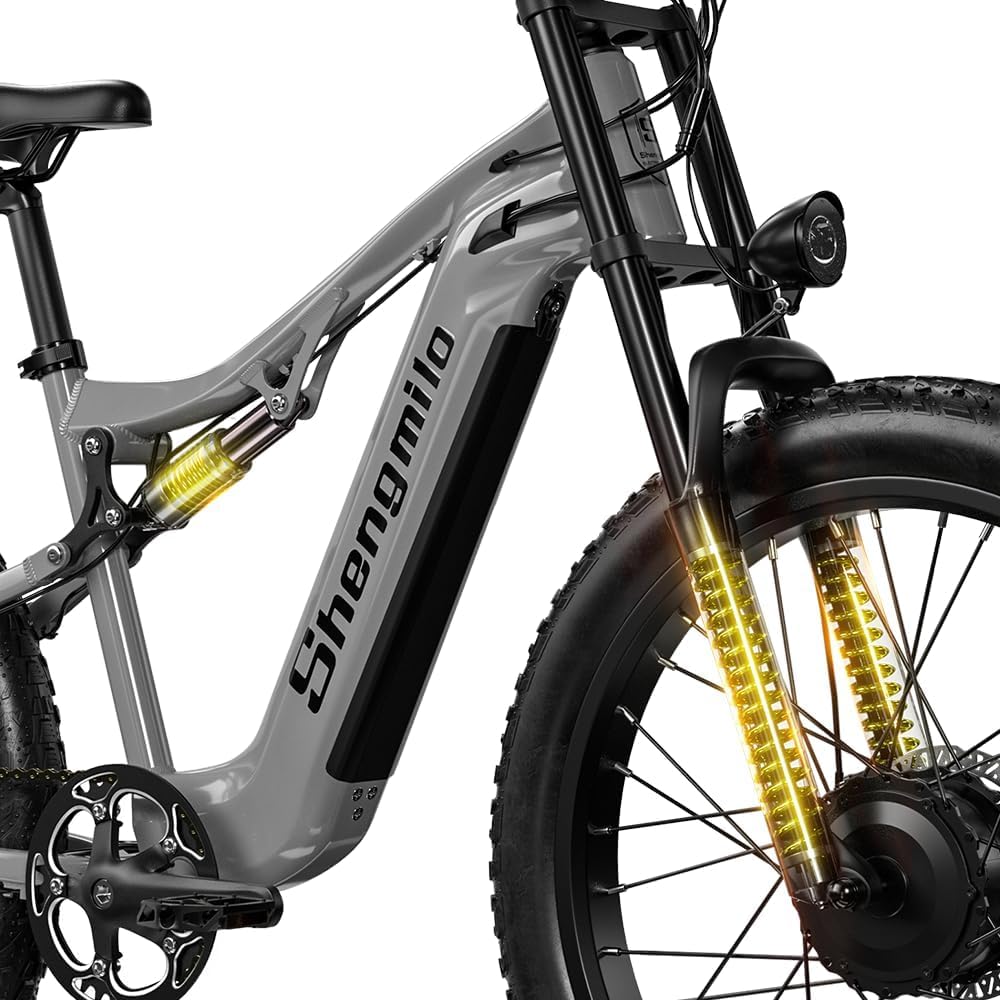 S600 Dual Motor Electric Bike 26in Fat Tire Grey
