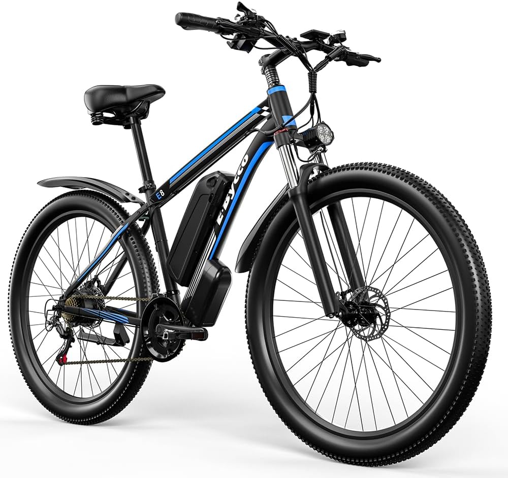 E8 Adult Electric Bicycle 48V 17.5Ah Battery 29in 21-Speed