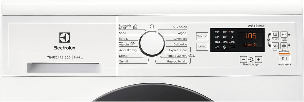 Integrated Front Load Washing Machine 8kg 1400rpm Steam White