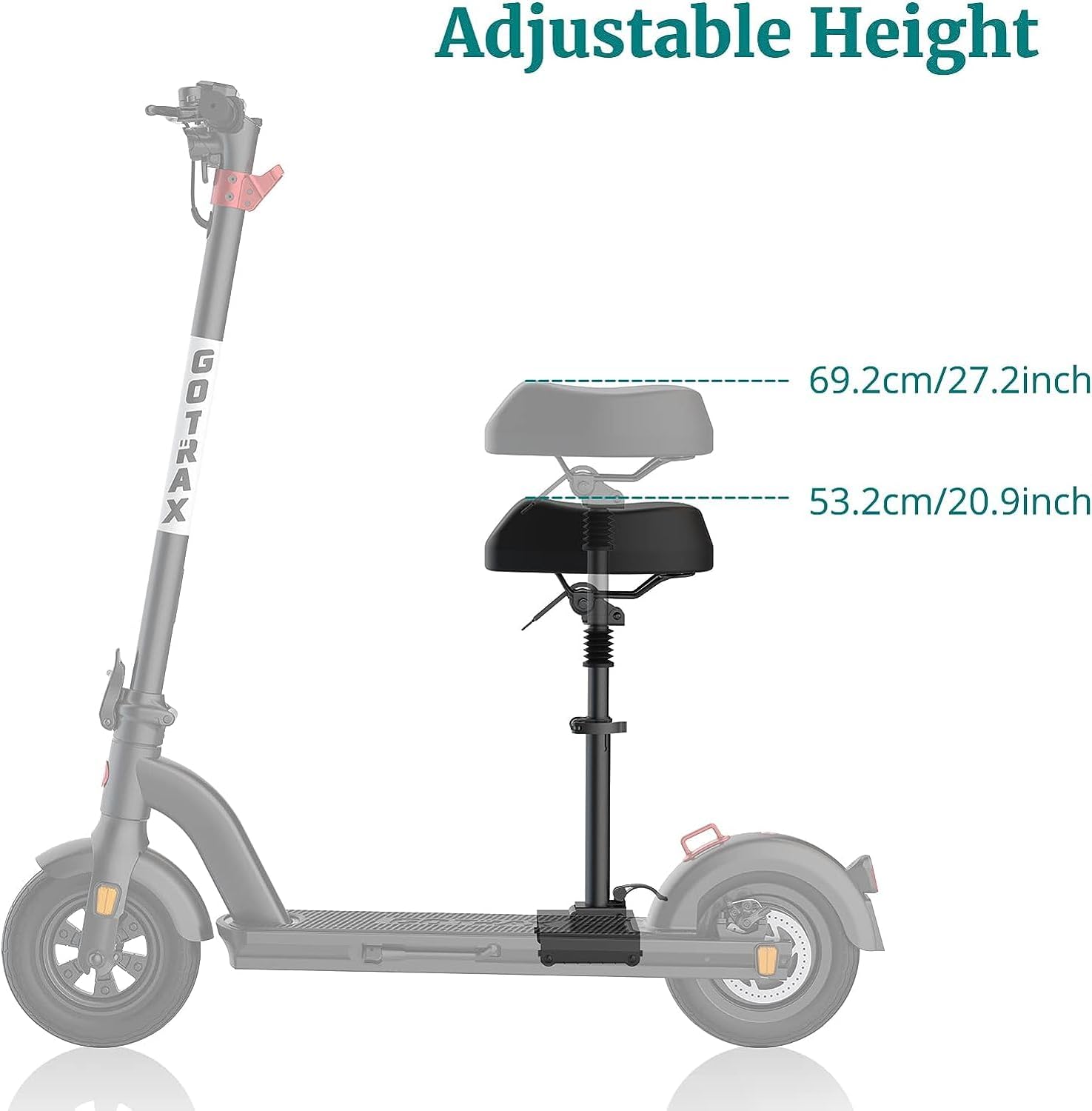 Saddle Ultra Scooter Seat Adjustable Shockproof for G4 G MAX Ultra Black