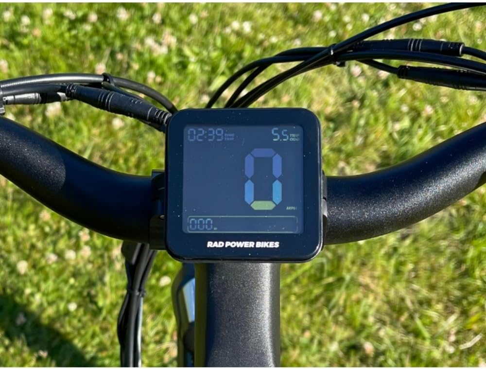 Handlebar Mount LCD Cycling Computer 48V E Bike Display Black
