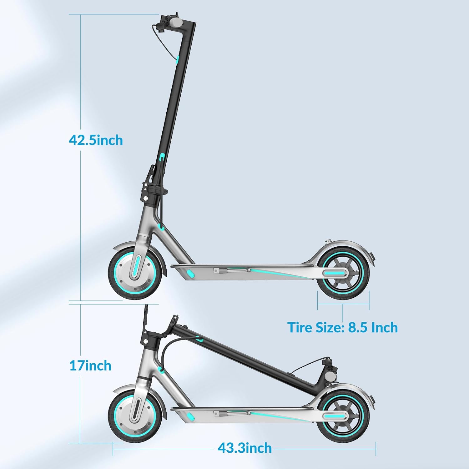 V8 Folding Electric Scooter 350W Motor 35-38km Range
