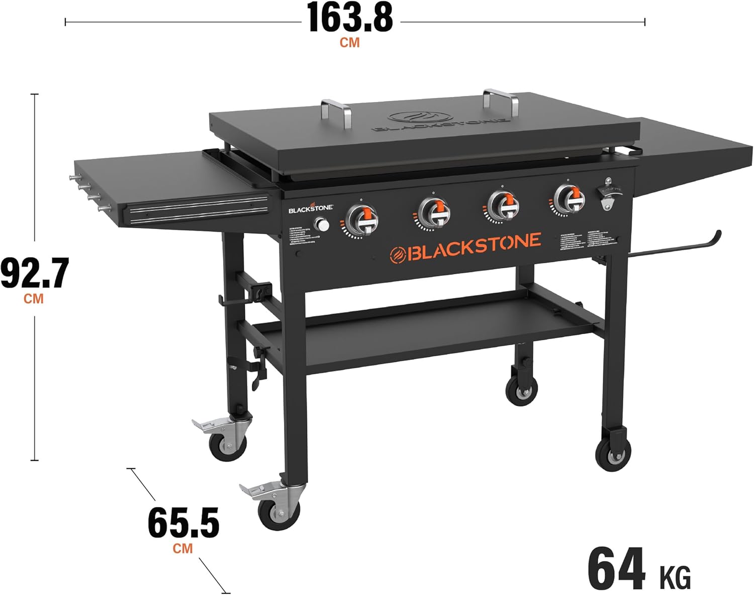 36 Inch 4 Burner Propane Griddle with Regulator Starter Kit