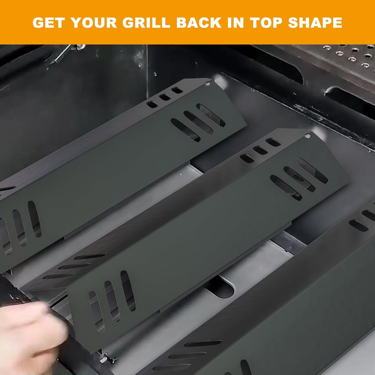 Grill Replacement Kit 3 Pack Porcelain Heat Plates Stainless Burner Tubes