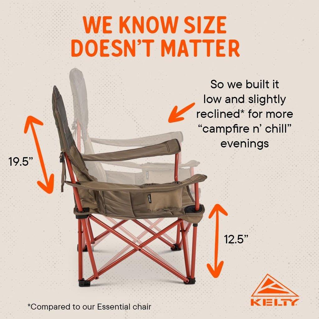 Lowdown Camping Chair 12.5in Seat Height 350lb Capacity