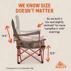 Lowdown Camping Chair 12.5in Seat Height 350lb Capacity