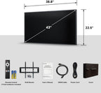 Smart Outdoor TV 1500 Nits 4K UHD Google TV with Anti-Glare Screen