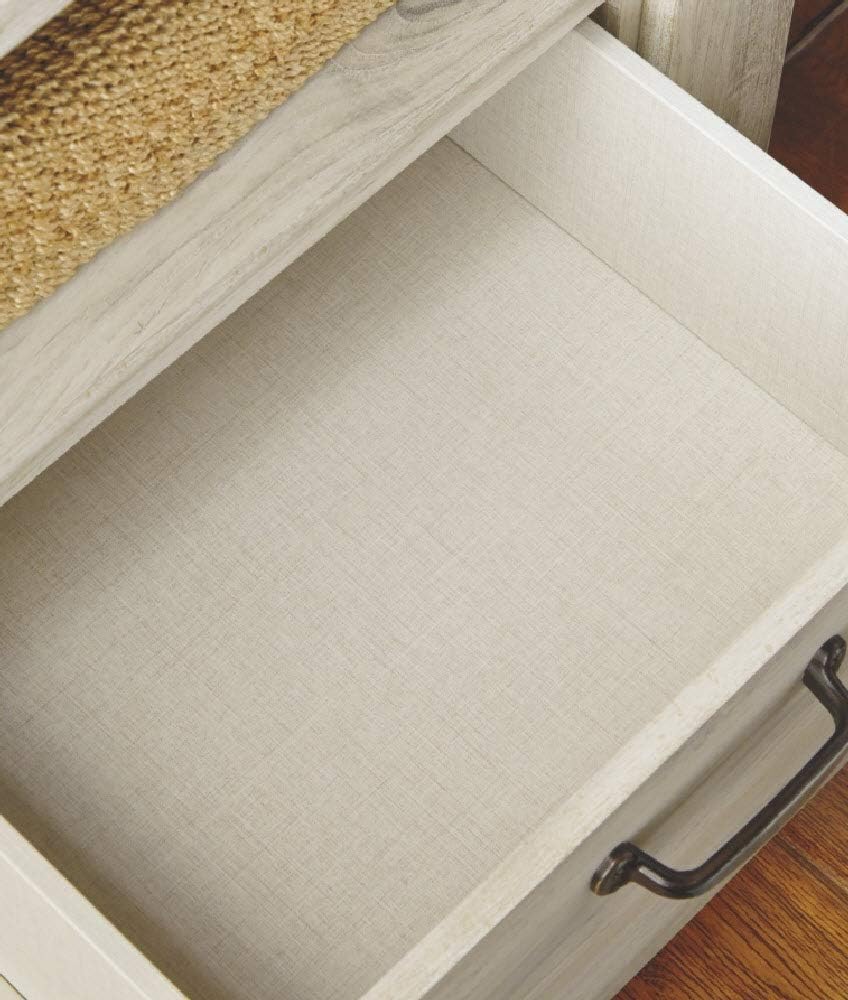 Farmhouse 7 Drawer Dresser and Nightstand Set Whitewash