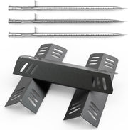 Grill Replacement Kit 3 Pack Porcelain Heat Plates Stainless Burner Tubes