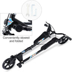 W-SP03 3 Wheel Foldable Swing Scooter Adjustable Handle 220 Lbs