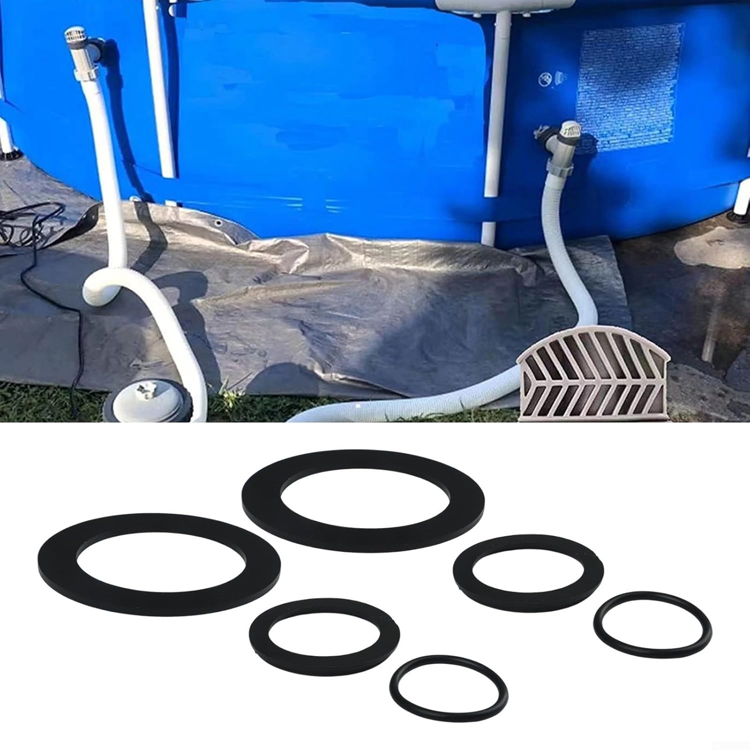Replacement O Ring Seal Gasket Set for Pool 6PCS