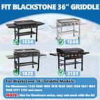 Griddle Replacement Top 36 Inch Heavy-Duty Steel Gray