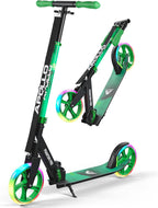 Adult Foldable Kick Scooter LED Light-Up Wheels