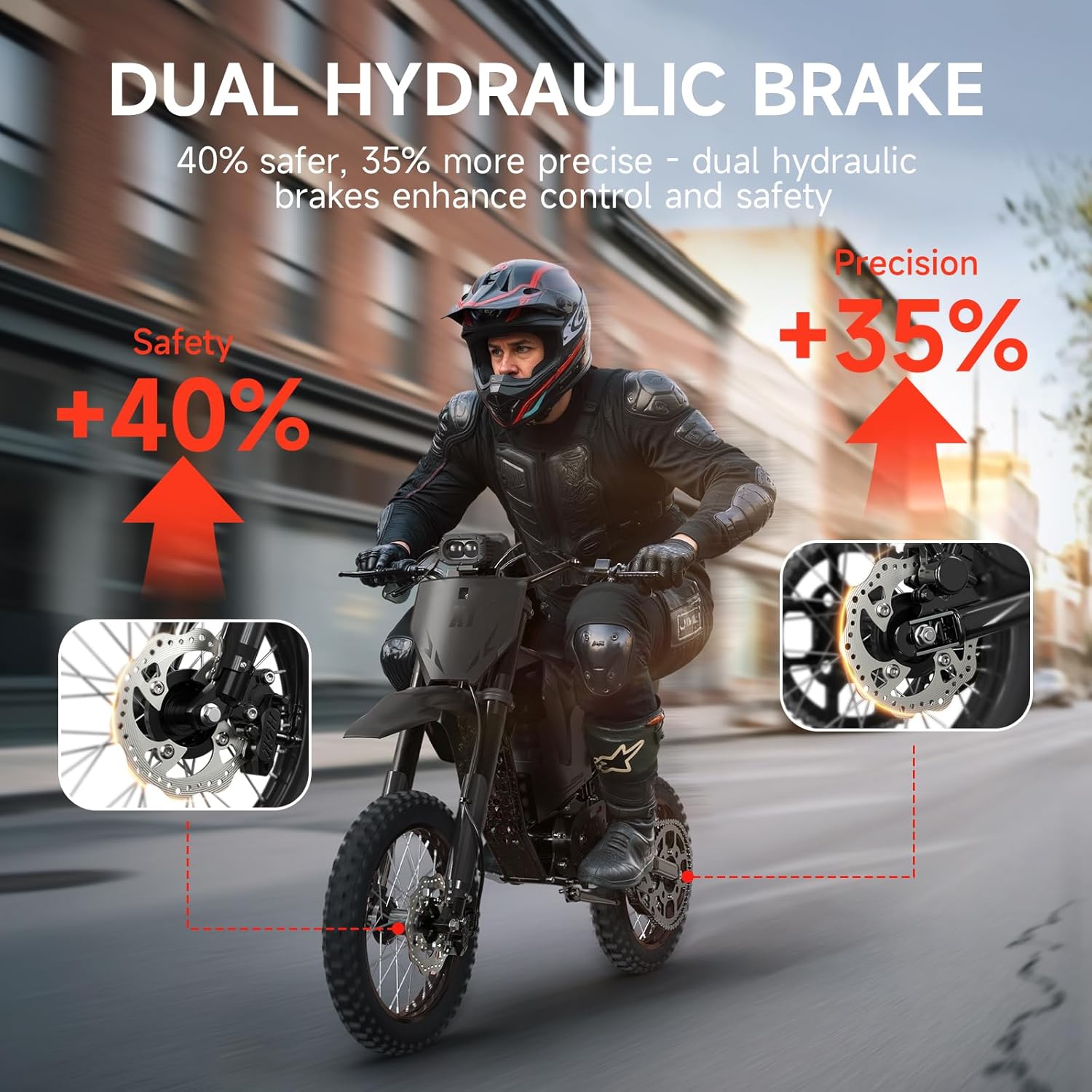 X1 Spark Electric Dirt Bike 4500W Peak Motor 60V 28.8Ah 50MPH