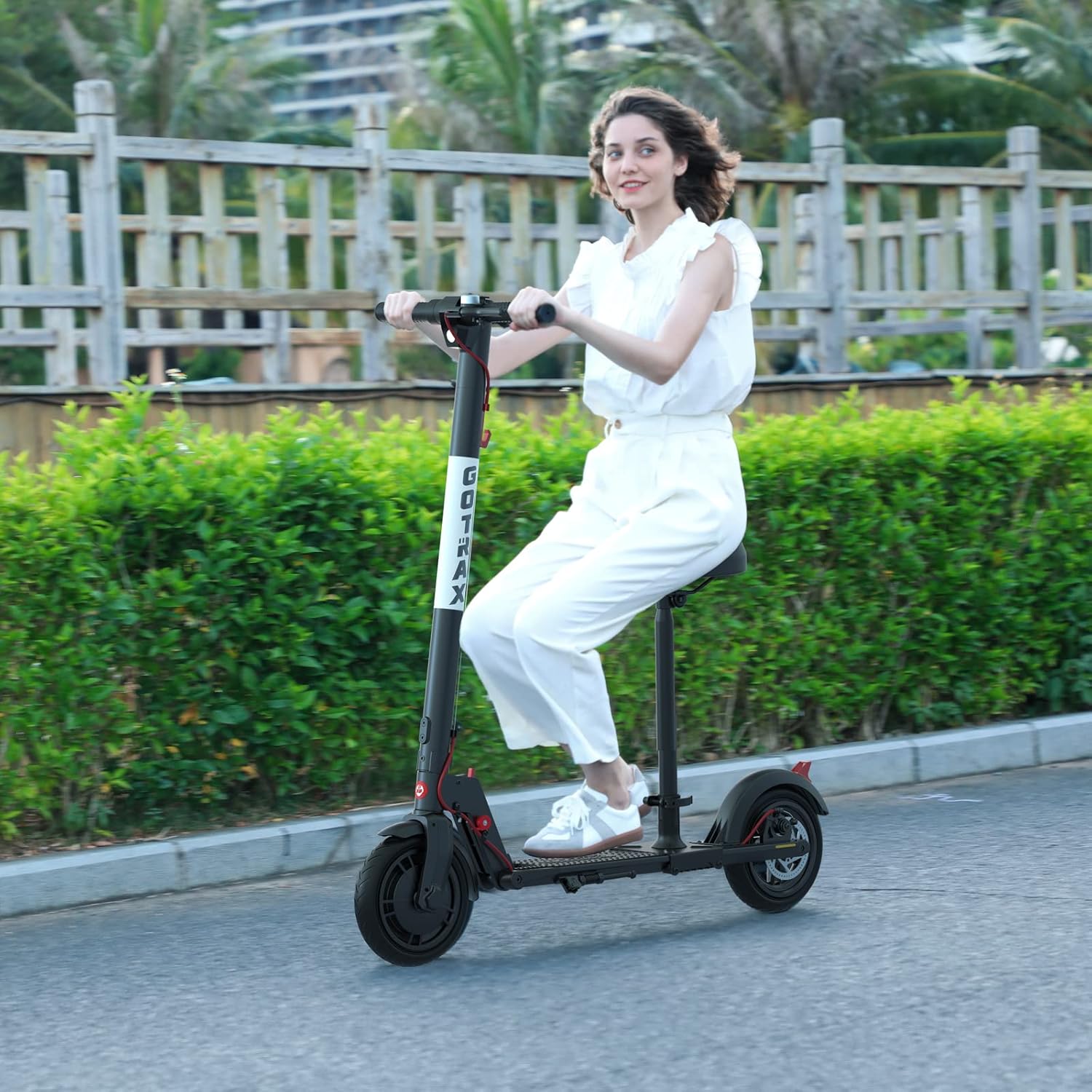 Electric Scooter Seat Adjustable Shockproof Black