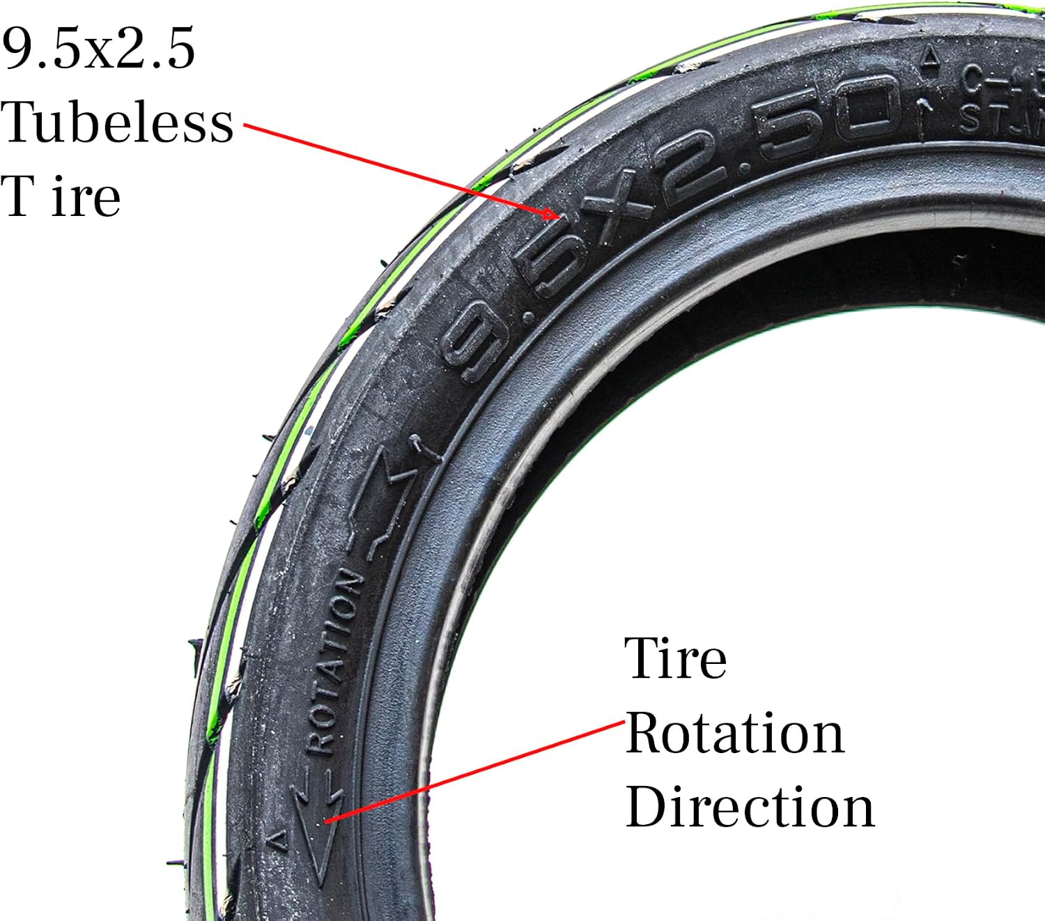 Tubeless Tire 9.5x2.5 For NIU KQi3 Max Pro Sport Scooter