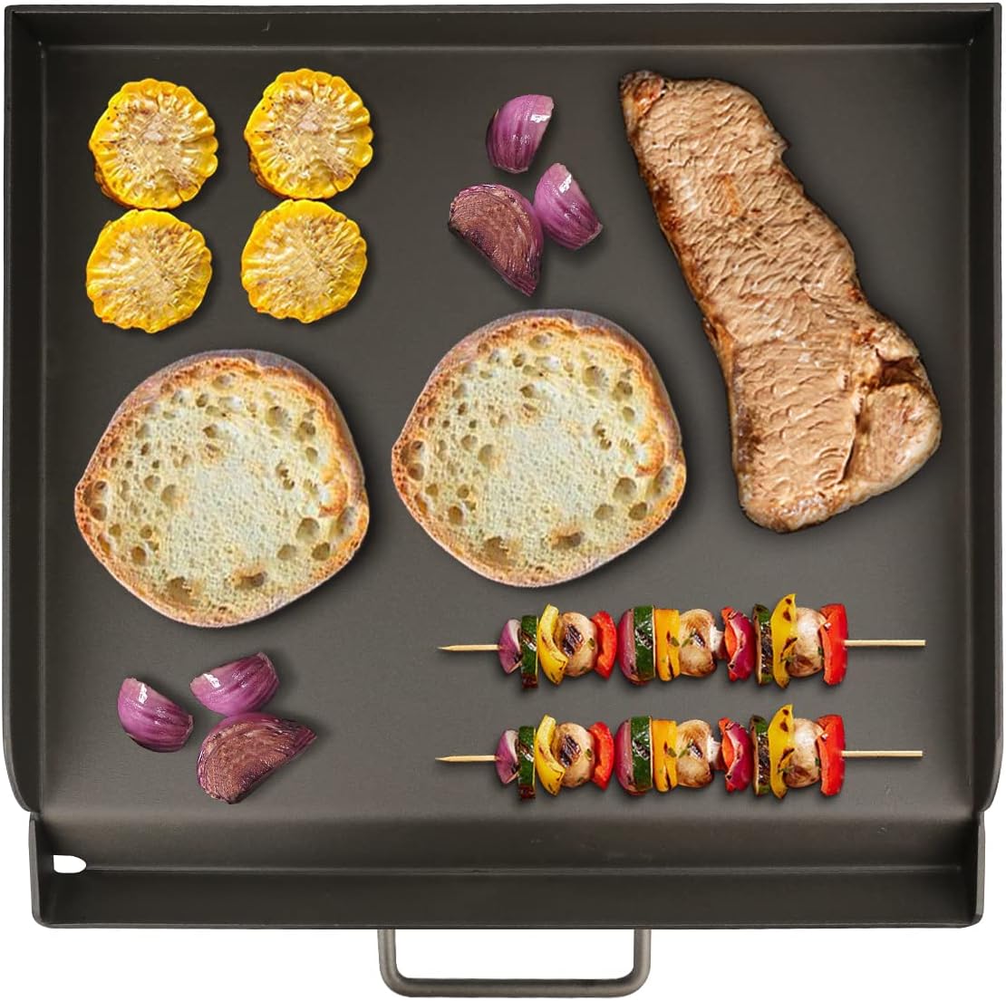 Flat Top Gas Grill Griddle for 14 and 16 Inch Stoves, Nonstick Black