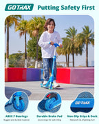 K03 Kick Scooter With LED Lighted Wheels Adjustable Handlebars