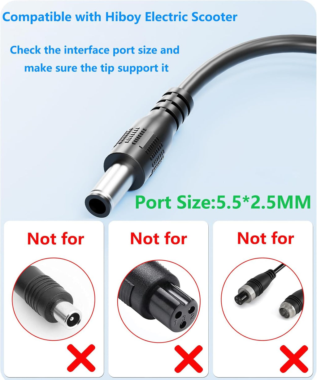 42V 2A Replacement Electric Scooter Charger with Barrel Connector