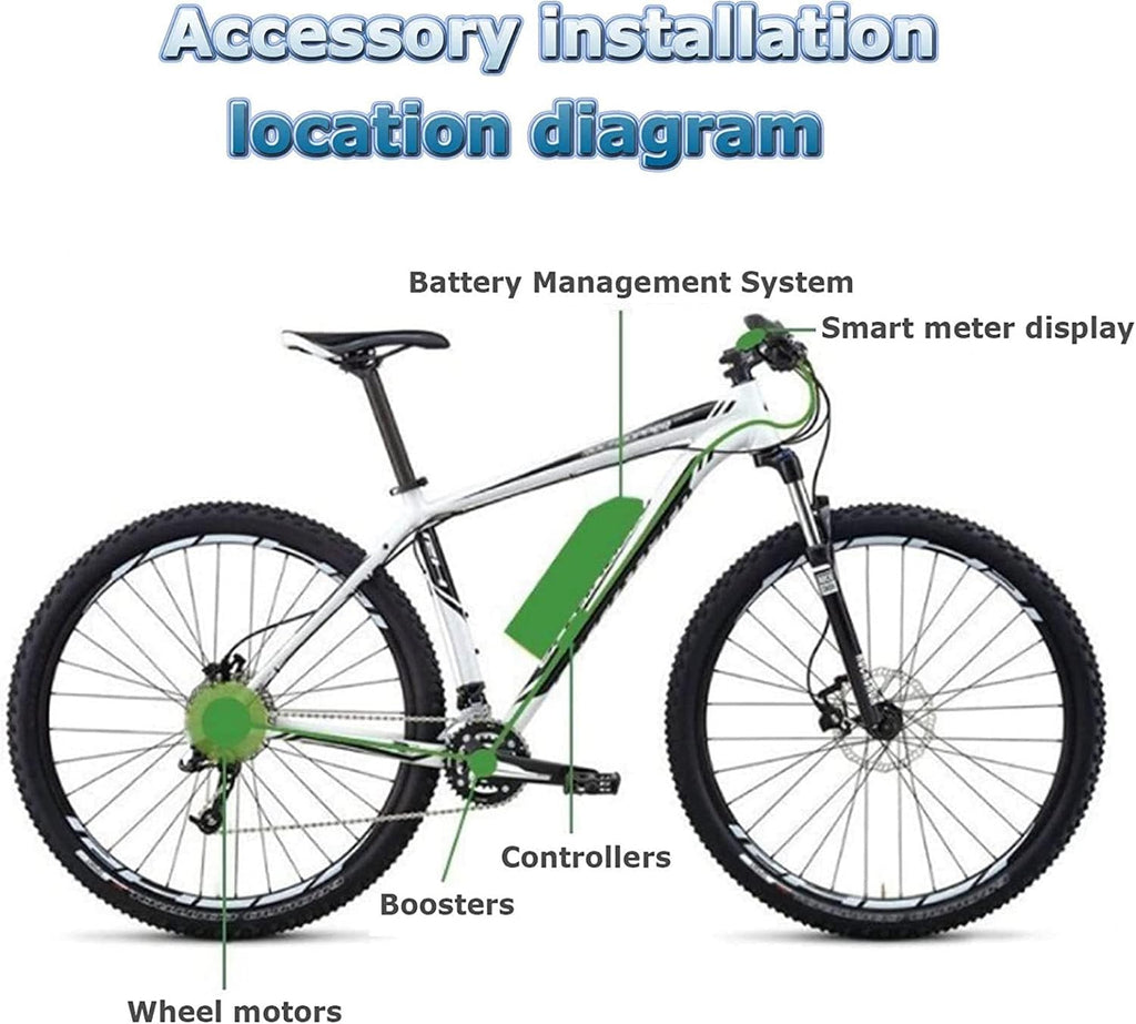 Electric Bicycle Conversion Kit Rear Wheel Wide Rim 36V 350W 26 Inch