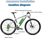 Electric Bicycle Conversion Kit Rear Wheel Wide Rim 36V 350W 26 Inch