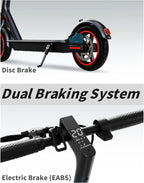 Folding Electric Scooter 500W Motor 8.5/10in Wheels 25km/h Dual Braking